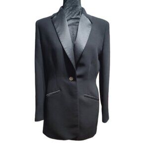 Susan Bristol-  Black Tailored Long Sleeve V - Neck Women's Blazer // Size 6